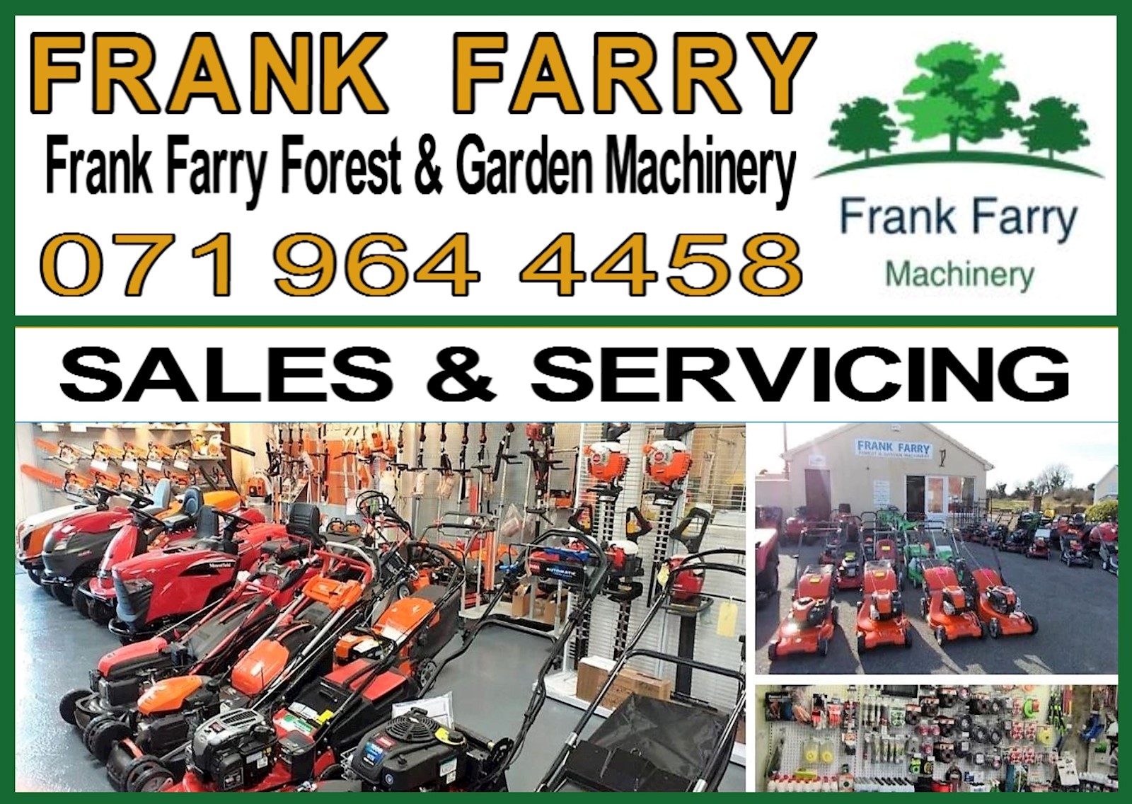 Forest and garden discount machinery