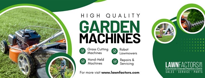 Garden machinery in Meath is stocked by Lawnfactors