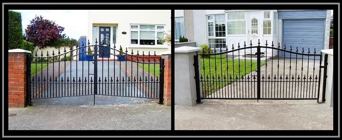 Image shows gates in Blanchardstown manufactured and supplied by Meean Metal