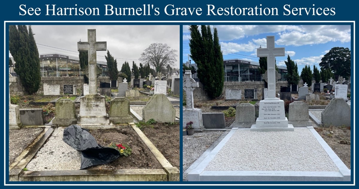 Headstone restoration in Dublin - Harrison Burnell