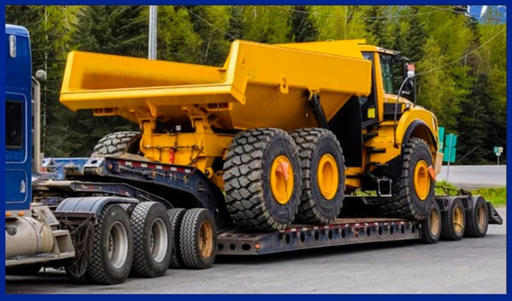 machinery transport by low loader from JC Carolan International Ltd.