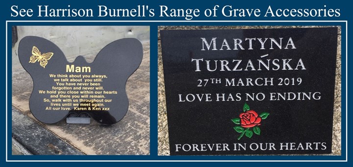 Grave plaques in Deansgrange Cementry, Harrison Burnell