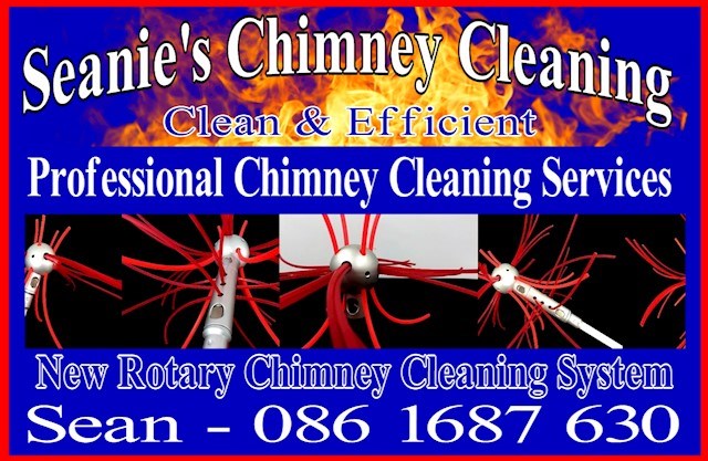 Image of Longford chimney sweep, logo.Seanie’s Chimney Cleaning