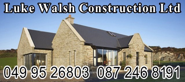 Logo for Luke Walsh Construction in Cavan.