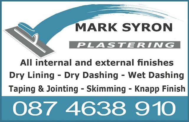 Logo for Mark Syron Plastering in Westmeath.