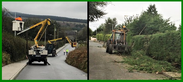 Hedge cutting in Wexford