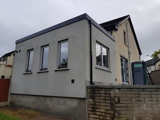 Finished exterior of house extension in Cork City built by Bellview