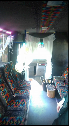image of party bus interior from Jim Johnson