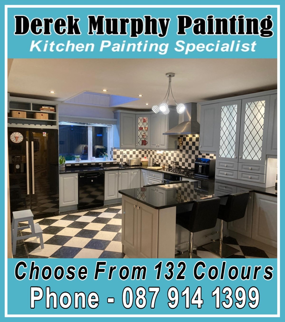 Kitchen painting in Navan - carried out by Derek Murphy Painting