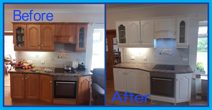 Kitchen painting and kitchen upgrades in Mayo - carried out by Kitchen Painter Mayo