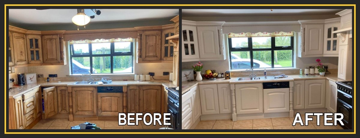 Kitchen spray painting in Monaghan - Steele's Kitchen Painting