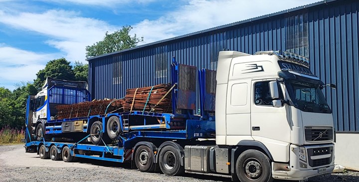 Load loader transport of heavy machinery in Donegal, provided by OTM