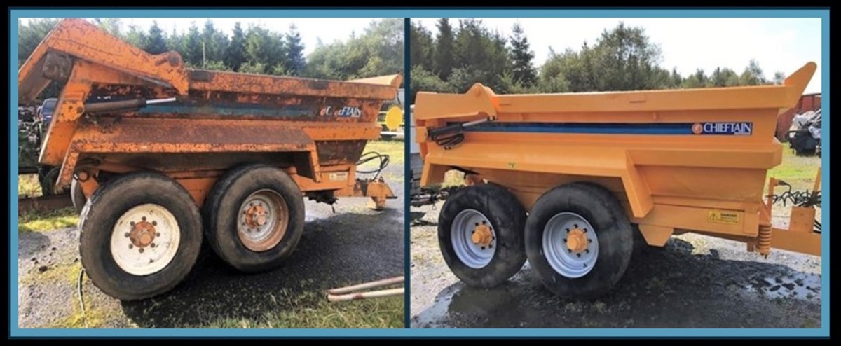 Farm machinery sandblasting in Limerick