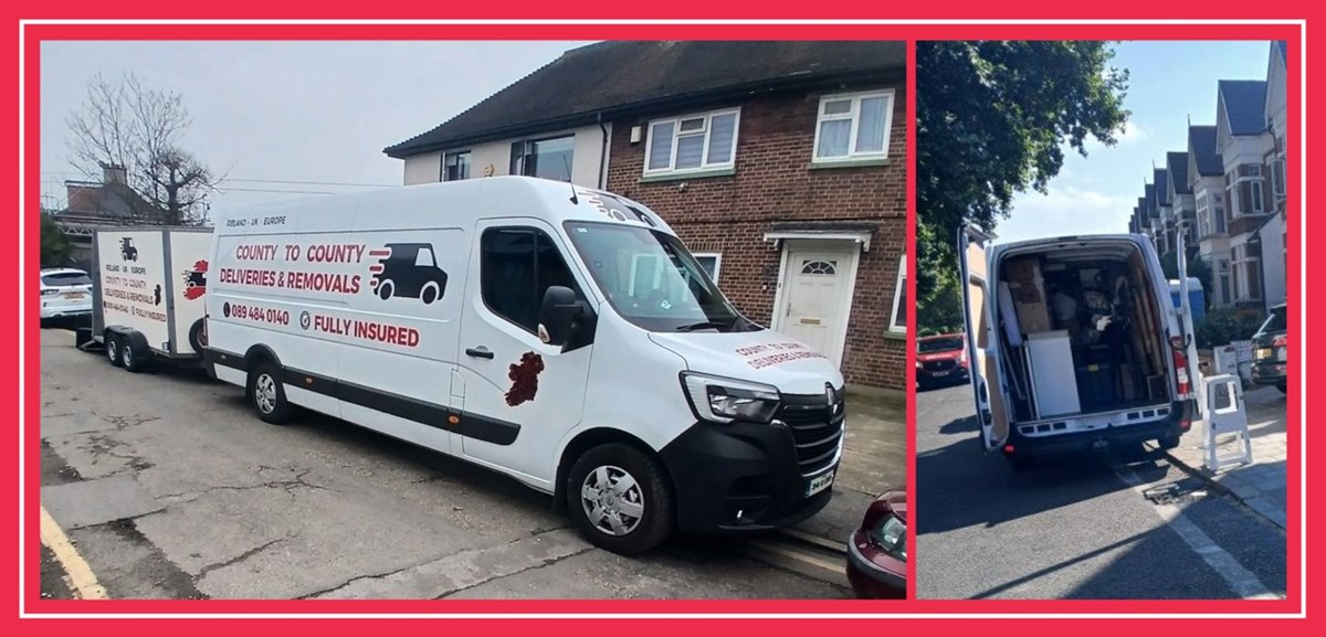 Man with van Ireland to London collection and delivery services