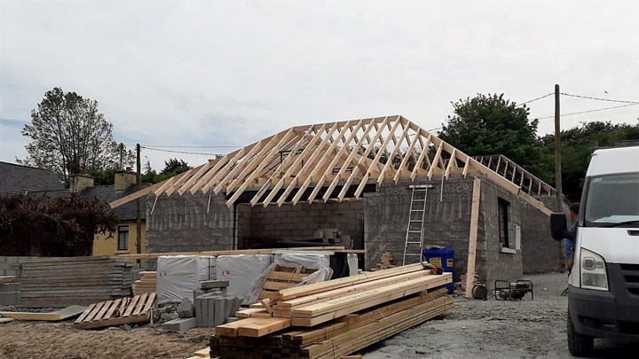 New roof construction in Limerick