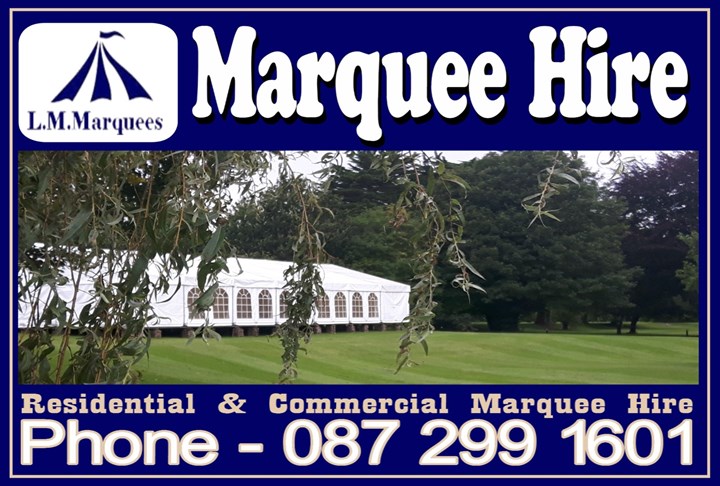 Marquee hire in Swords North Dublin is available from Swords Marquee Hire