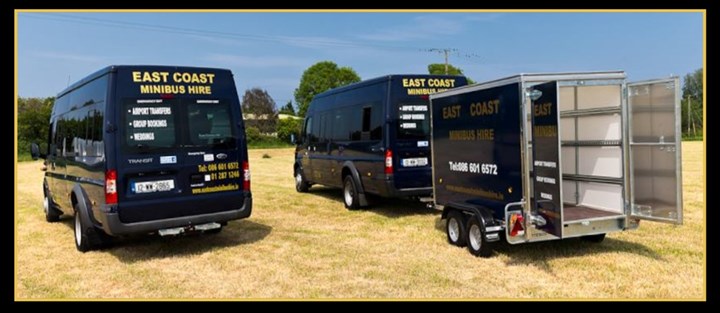 Event minibus hire to and from Wicklow is provided by East Coast Minibus Hire