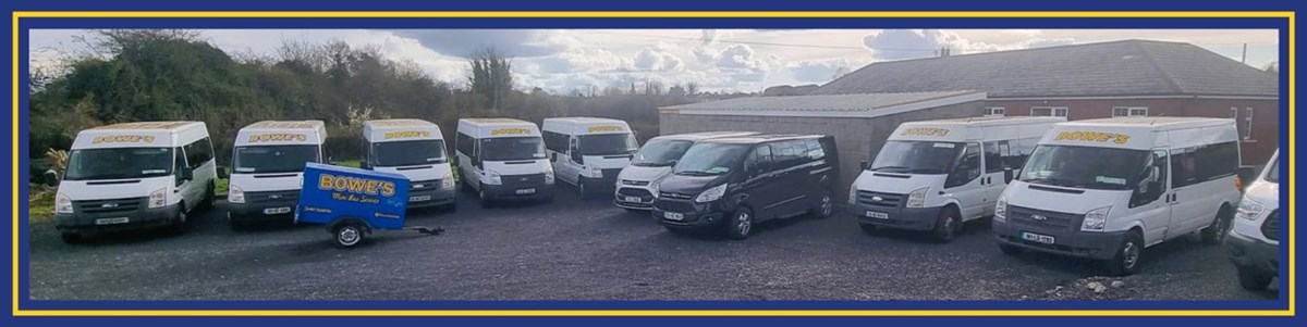 Fleet of minibuses from Bowe's Minibus Service