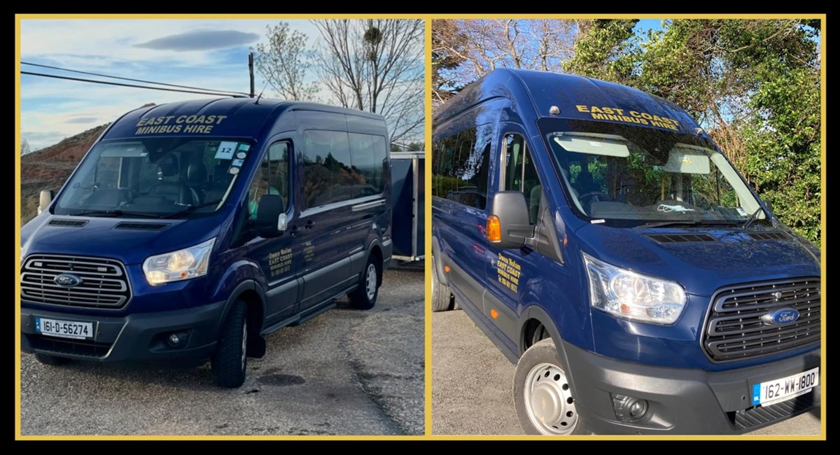 Party minibus hire to and from Bray and Greystones is provided by East Coast Minibus Hire