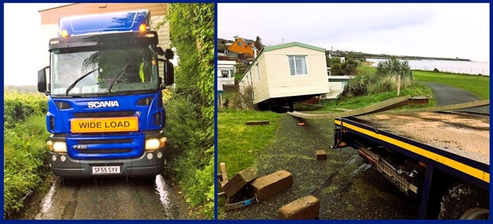 Image shows mobile home transportation in Ireland provided by Carraig Mobile Home Transport