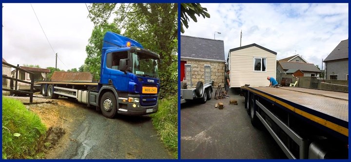 Image shows mobile home transport in Ireland provided by Carraig Mobile Home Transport