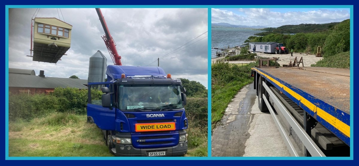 Image shows mobile home transport in Ireland provided by Carraig Mobile Home Transport