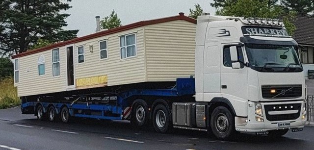 Mobile home transport to and from Donegal - OTM Low Loader Transport