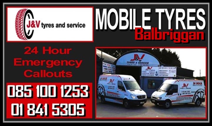 Mobile Tyres Balbriggan. J&V Tyres