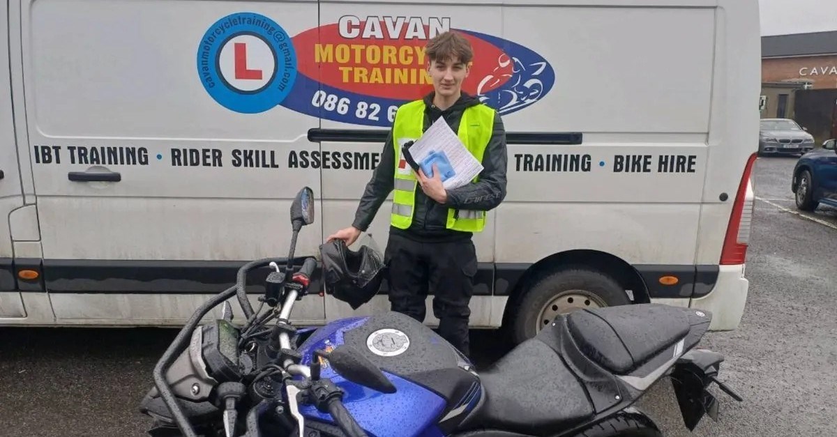 Pre-test motorcycle lessons in Cavan