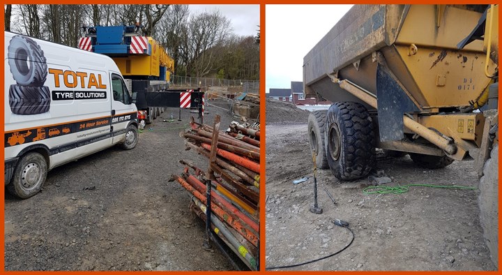 Building site machinery tyre services North Dublin