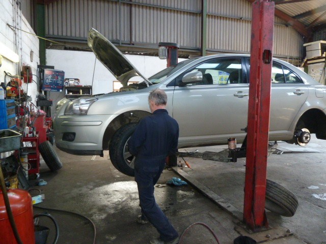 Image of tyre being changed in Kinsale Auto Services & Repairs Garage in Kinsale.