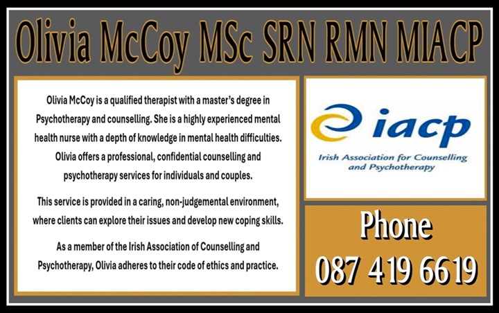 Olivia McCoy Counsellor and Psychotherapist Ardee, County Louth