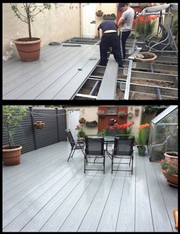 Image of uPVC decking in Dublin 14 laid by Deck-Fit, uPVC decking in Dublin 14, Rathfarnham, Clonskeagh and Dundrum is installed by Deck-Fit