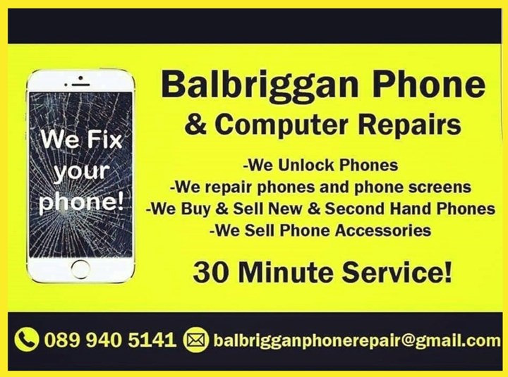 Phone repairs in Balbriggan are undertaken by Balbriggan Phone and Computer Repairs