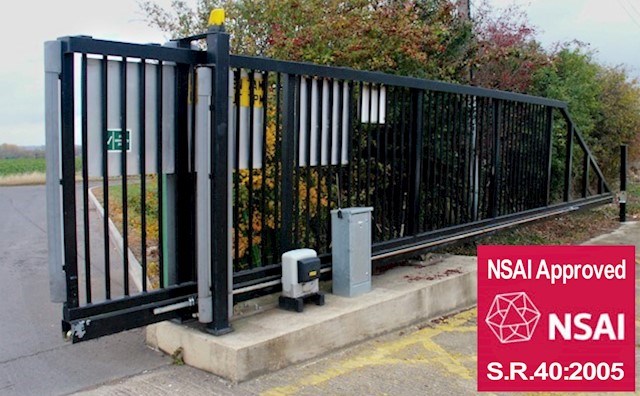 Image of automatic security gate in Tipperary manufactured and installed by TMH Systems, automatic security gates in Tipperary are manufactured and fitted by TMH Systems
