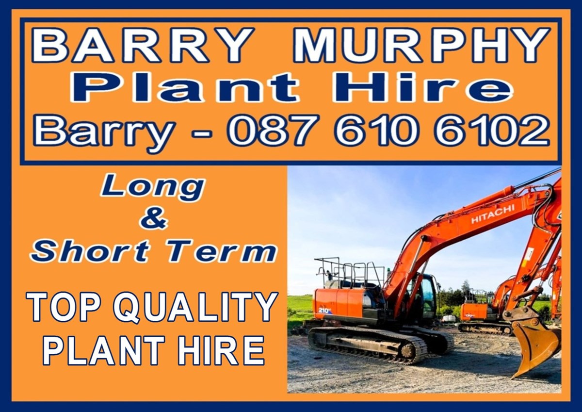 Plant hire in Cavan is provided by Barry Murphy Plant Hire