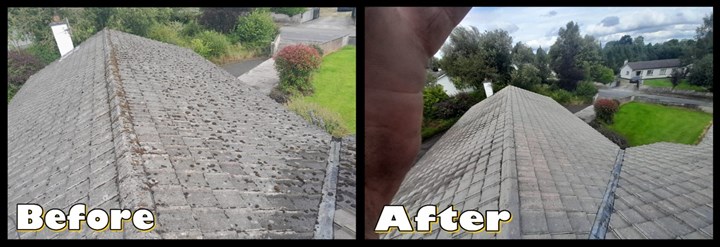 Roof cleaning in Kilkenny is carried out by Exterior Home Cleaning