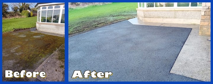 Residential power washing in Waterford is carried out by Exterior Home Cleaning