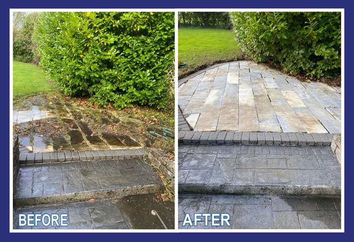 Driveway power washing in Athlone, Moate, Birr, and Ballyforan is carried out by JMC Power Washing