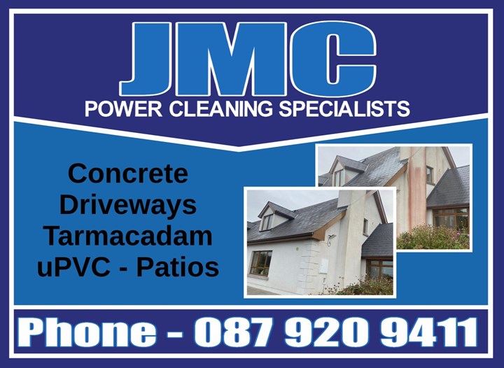 Power washing in Athlone, Moate, Bir, and Ballyforan - carried out by JMC Power Washing - header