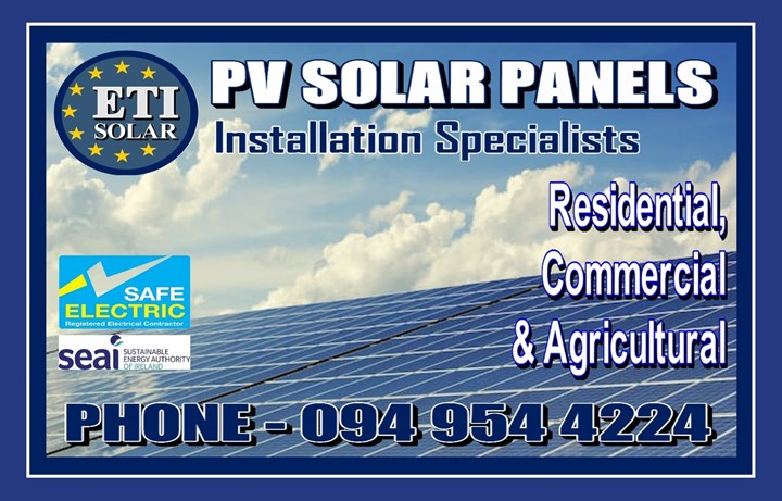 PV solar panel system installations in Galway