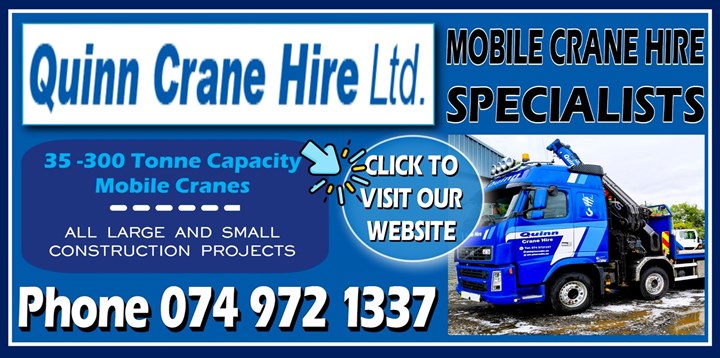 Mobile Crane Hire Castlebar, Westport, Ballina - Quinn Crane Hire Ltd - Mobile Crane Hire Mayo