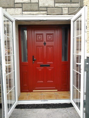 Image of door in new build in Tallaght installed by Morris Windows & Doors, windows and doors in new builds in Tallaght are installed by Morris Windows & Doors