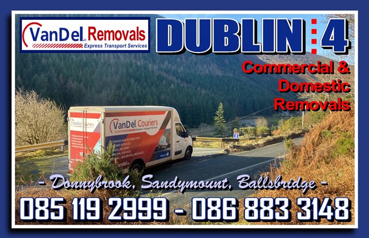 Removals Donnybrook, Sandymount, Ballsbridge - VanDel Removals Dublin 4