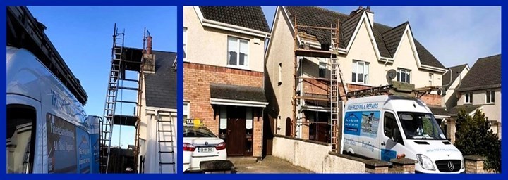 Residential roof repairs in Swords being carried out by Irish Roofing Repairs