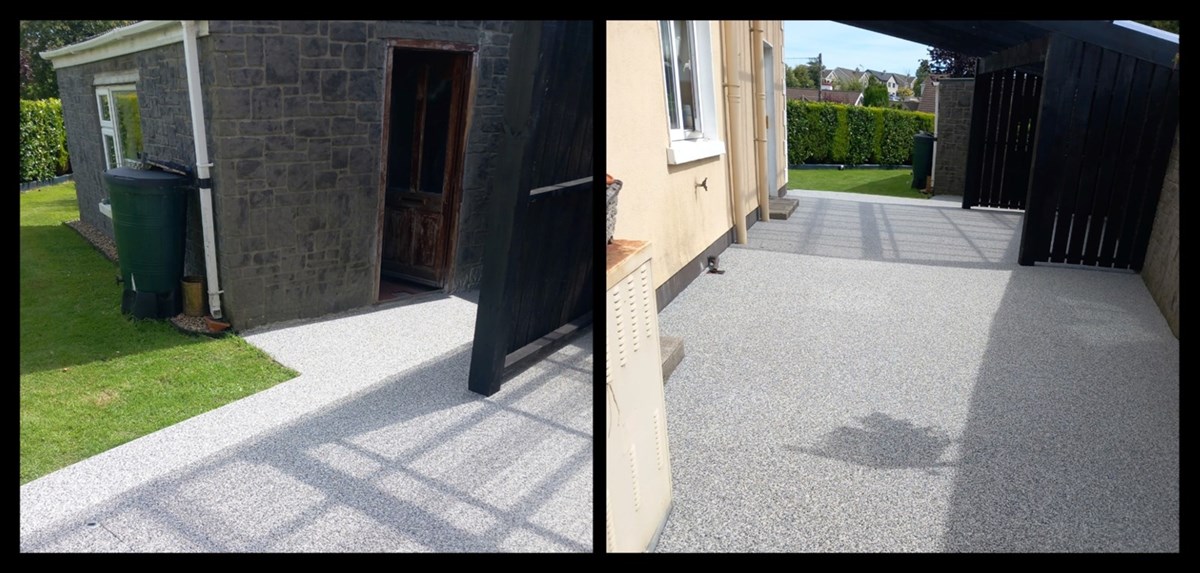 Resin bound driveway installation in Donegal carried out by Resin Bound Ireland