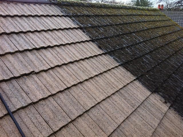 Roof cleaning provided by Seamus Gilchriest Power Washling Contractor in Longford.