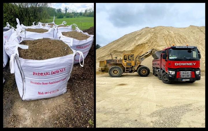 Plastering sand and drainage sand supplied by Sand and Gravel Deliveries Kildare - Padraig Downey