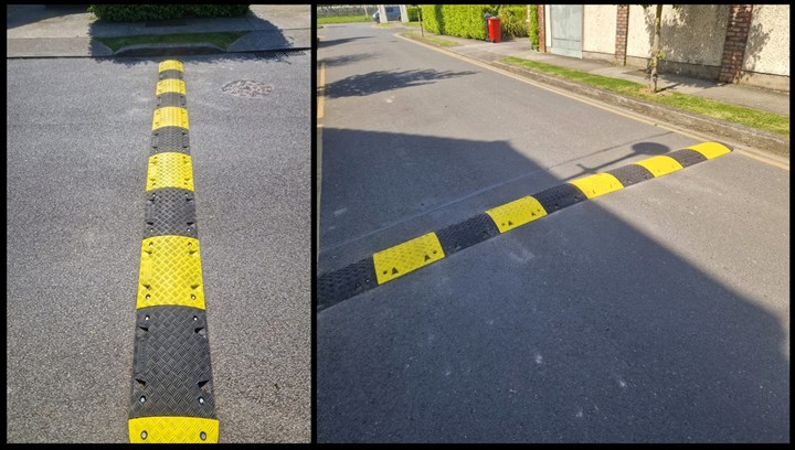 Speed bump installation in Clondalkin carried out by Barrett Security Bollards