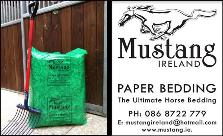 20kg bales of shredded paper animal bedding in Ireland are available from Mustang Ireland